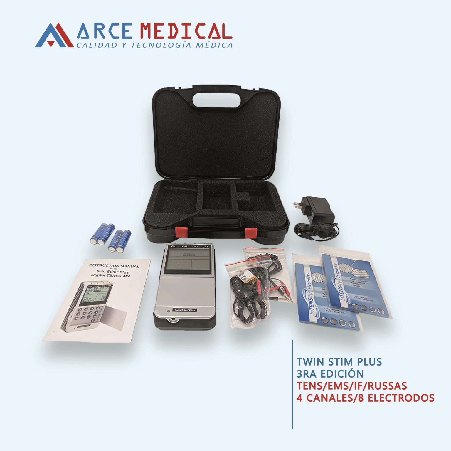 ELECTROESTIMULADOR TWIN STIM PLUS 3RA EDICIÓN 4 CANALES 4 CORRIENTES