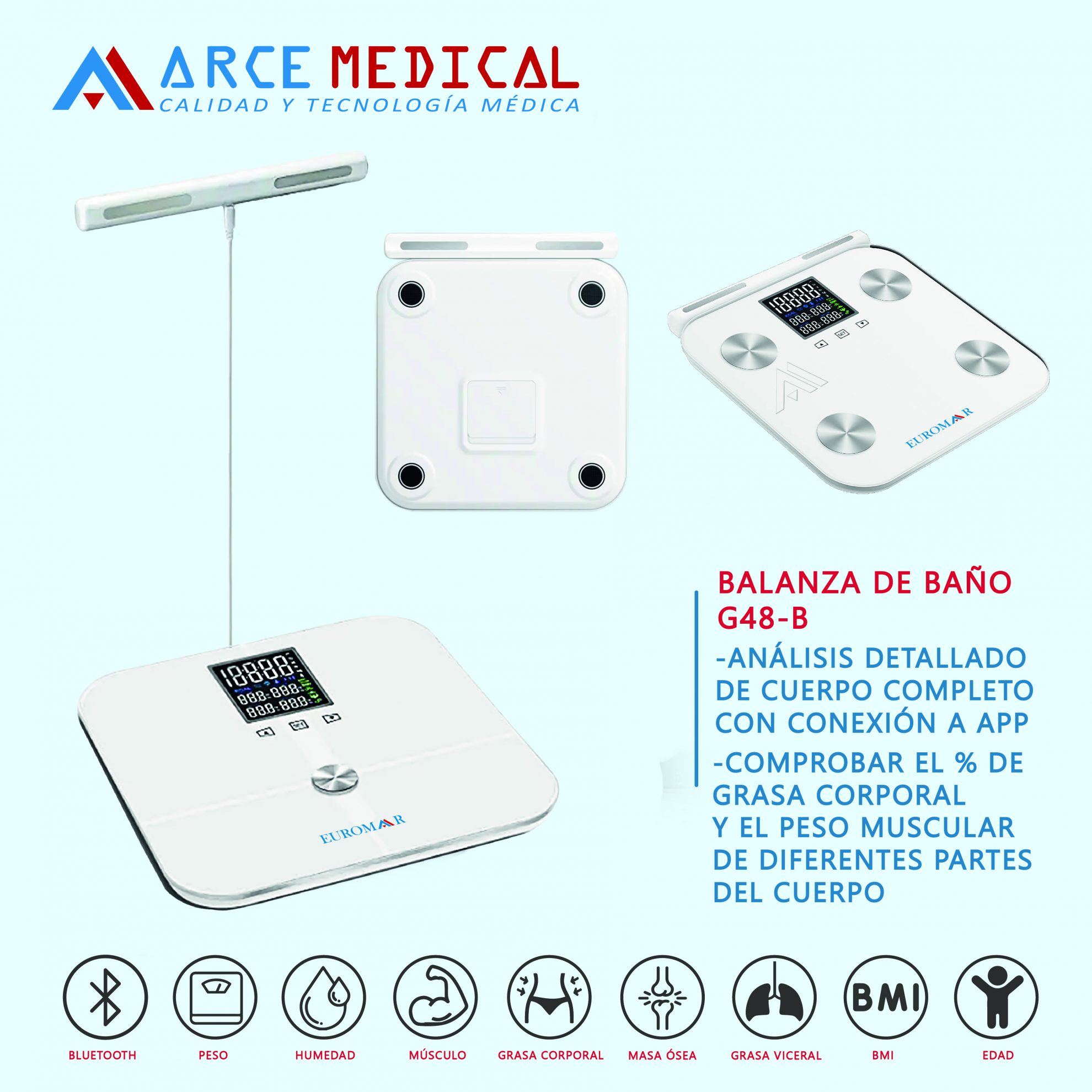 BALANZA DE CONTROL CORPORAL G48-B EUROMAR – Arce Medical Perú S.A.C.